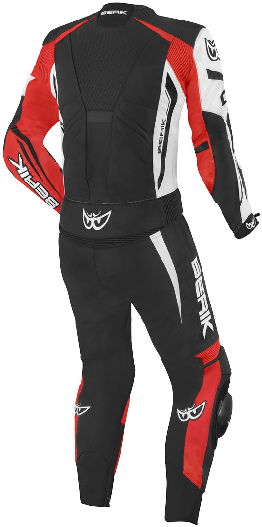 Monza Black Red White 1 & 2 Piece Motorcycle Leather Racing Suit