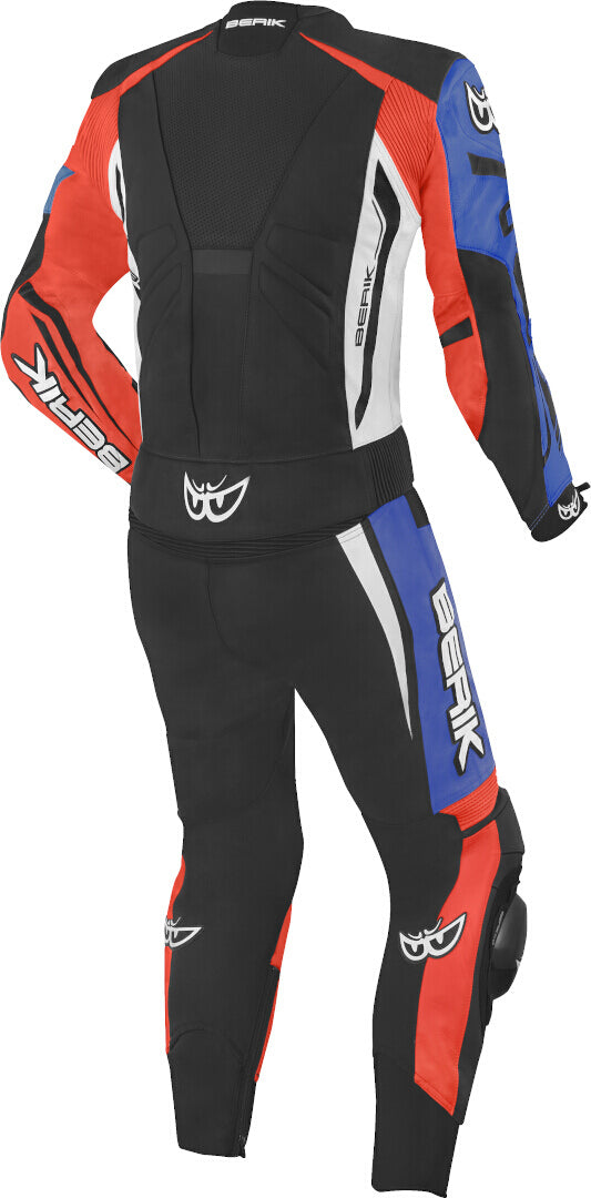 Monza Blue Red 1 & 2 Piece Motorcycle Leather Racing Suit