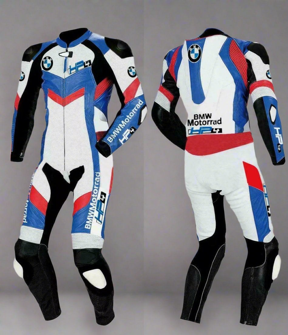 CUSTOM DESIGN CUSTOM FIT BMW MOTORRAD HP4 1 PIECE 2 PIECE MOTORBIKE RACING LEATHER SUIT