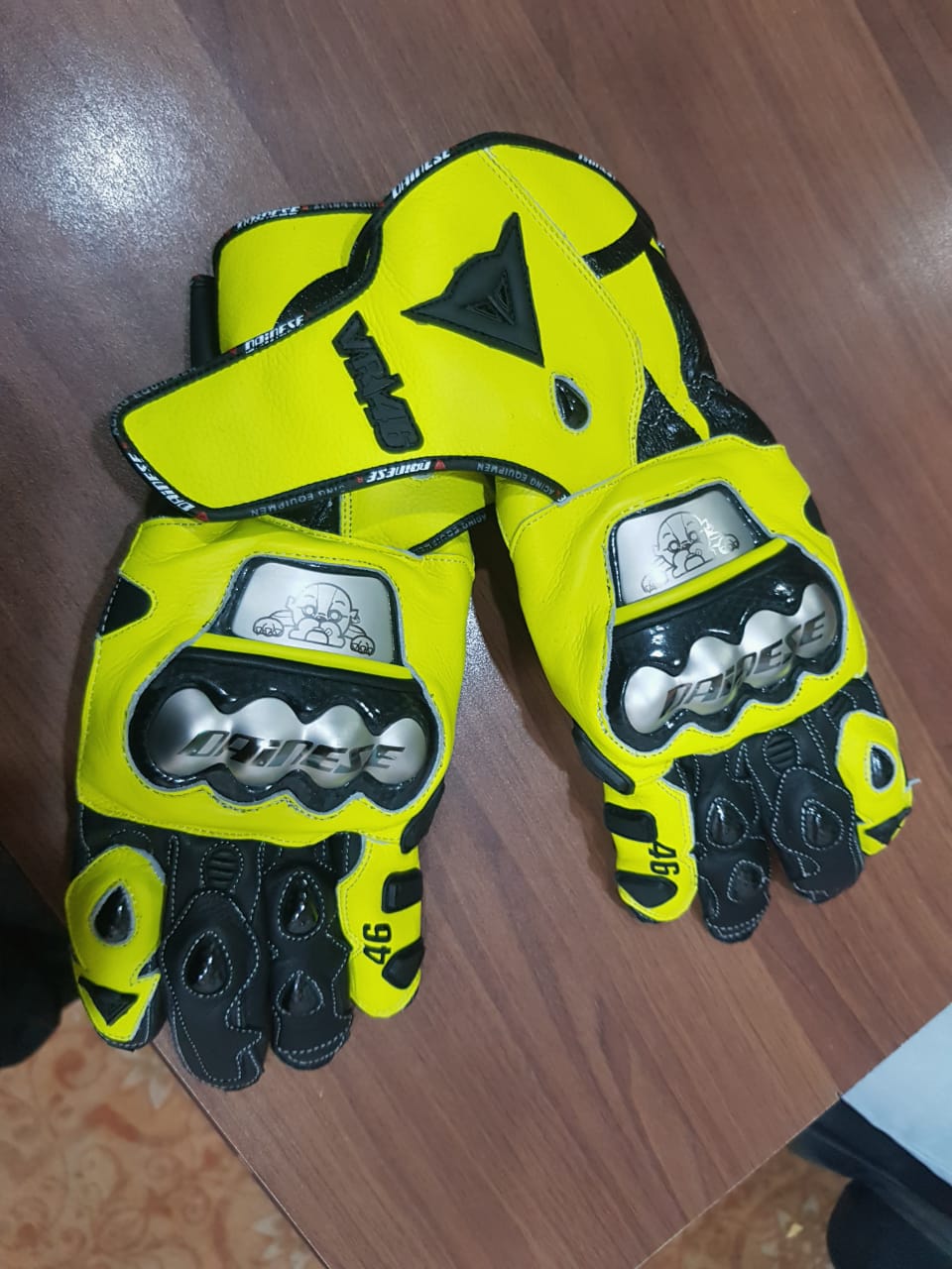 VR46 Motorcycle Leather Racing Gloves Motorbike Riding Gloves On-Off Road Biker Gloves