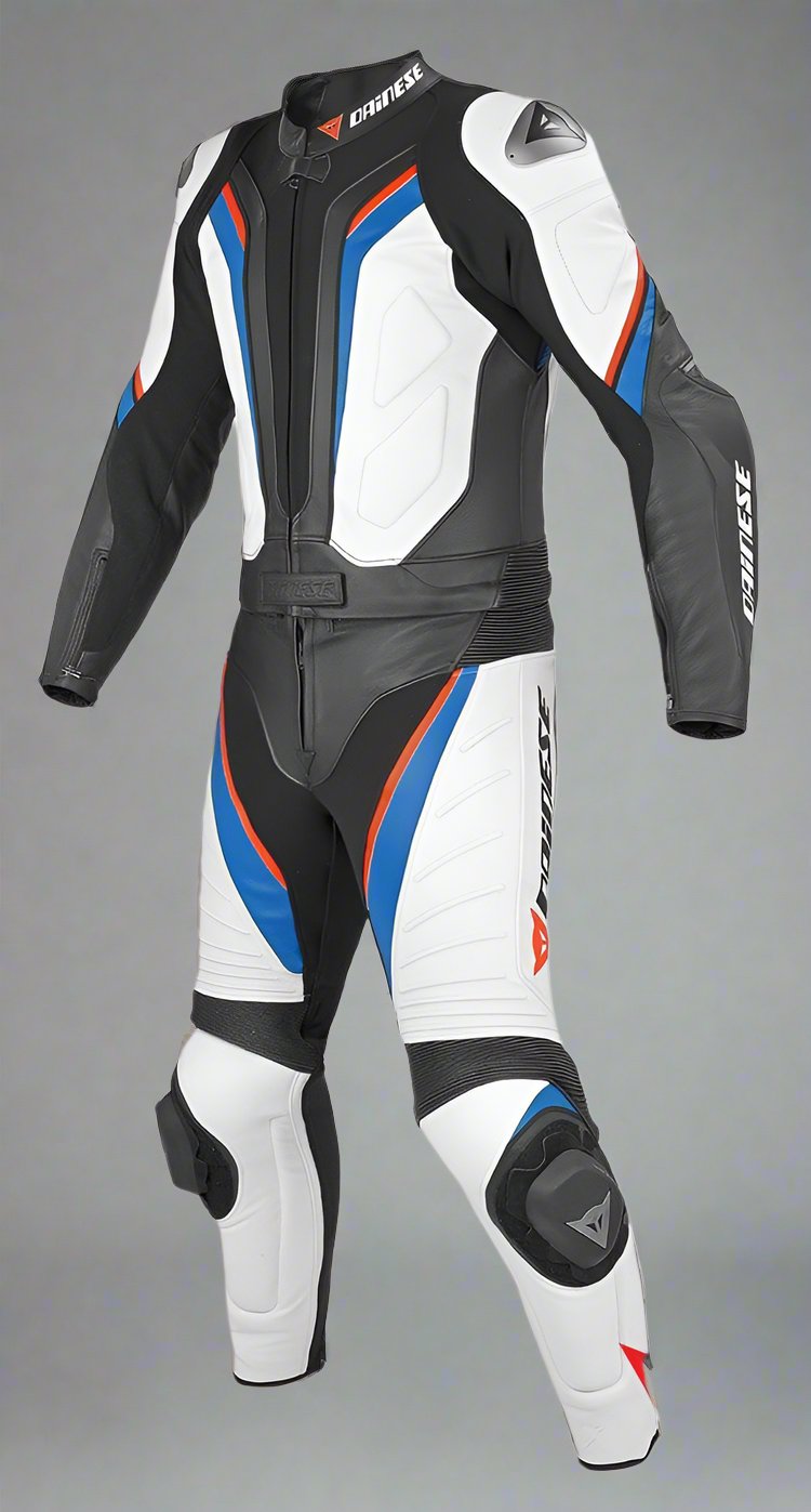 Blue Red Laguna Seca D1 1 Piece 2 Piece Estiva Unisex Motorcycle Leather Racing Suit Front