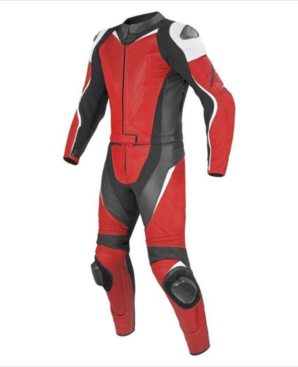UG-0110 CUSTOMIZED DESIGN MOTORCYCLE LEATHER RACING CE PROTECTED 2 PIECE SUIT FRONT