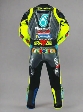 Valentino Rossi Grazie Vale 2021 Motorcycle Leather Riding Suit Back