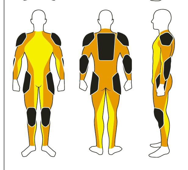 Black Yellow UG-0140 Custom Design 2 Piece Knee Protector CE Protections Motorcycle Cowhide Leather Racing Suit