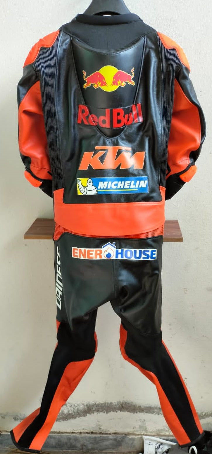 KTM Motogp Miguel Oliveira RedBull 2018 CE Protected Motorcycle Perforated Suit Motorcycle Leather Racing Suit 