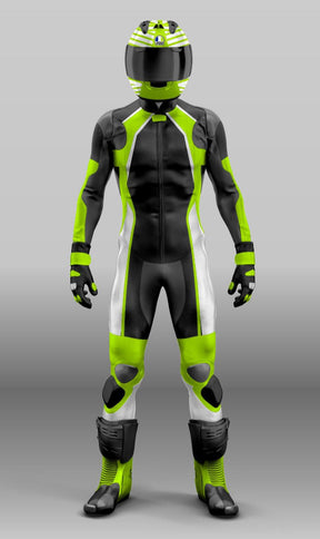 CUSTOMIZED DESIGN MOTORCYCLE LEATHER RACING CE PROTECTED 1/2 PIECE SUIT