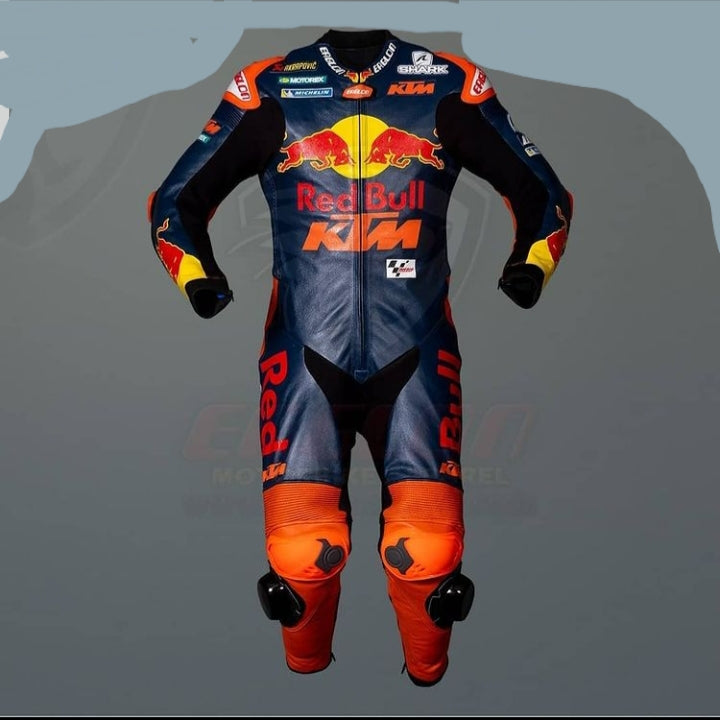 KTM Motogp Miguel Oliveira RedBull 2018 CE Protected Motorcycle Perforated Suit Motorcycle Leather Racing Suit  Front