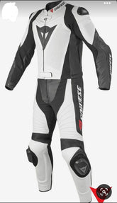 White Black Laguna Seca 4 2 Piece Adjustable Belt Unisex Motorcycle Leather Racing Suit ront