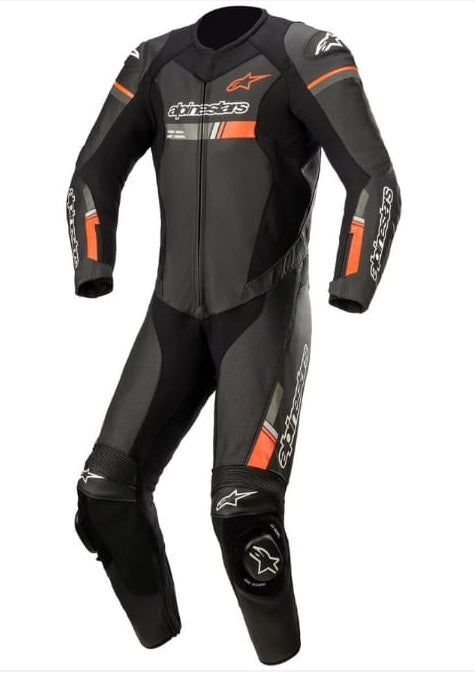 Full Black Missile Ignition V2 GP Force 1 Piece Unisex Motorcycle Leather Racing Suit Front