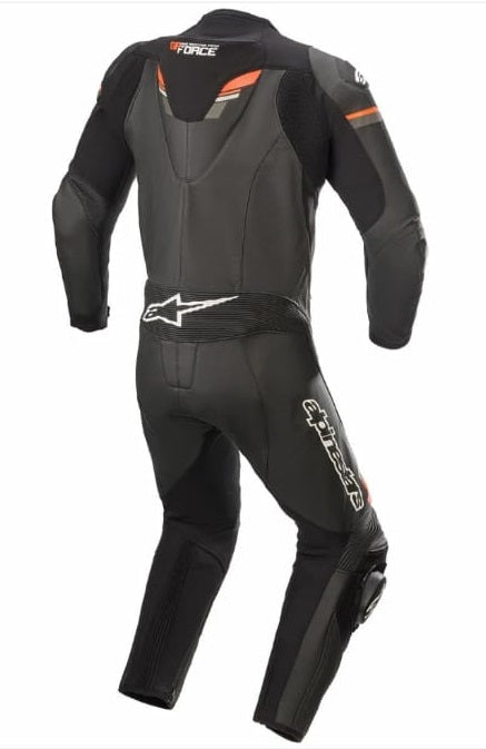 Full Black Missile Ignition V2 GP Force 1 Piece Unisex Motorcycle Leather Racing Suit Back