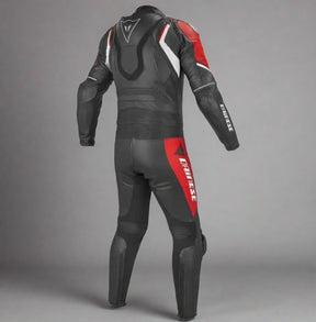 Red Black Aspide New Div 2 Piece Unisex Motorbike Leather Racing Suit