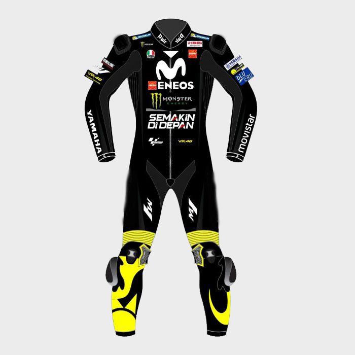 Valentino Rossi Movistar Yamaha 2018 Motorcycle Suit in Black